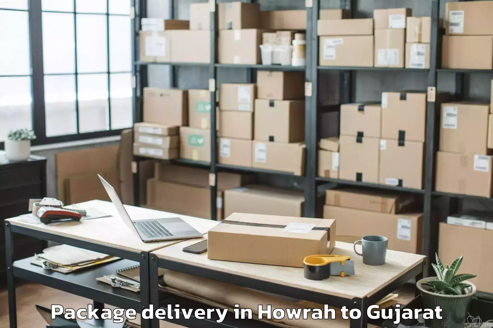 Quality Howrah to Olpad Package Delivery